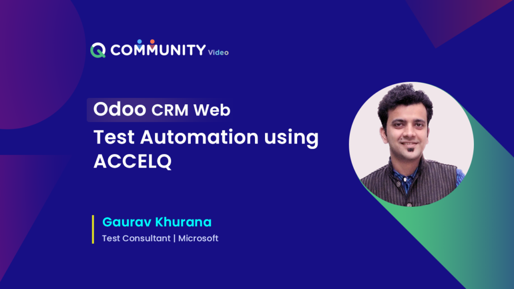 Odoo CRM Web Test Automation using ACCELQ