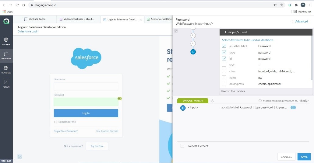 ACCELQ for Salesforce