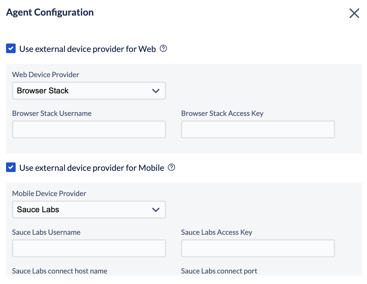 Ability to choose different device providers for Web vs. Mobile