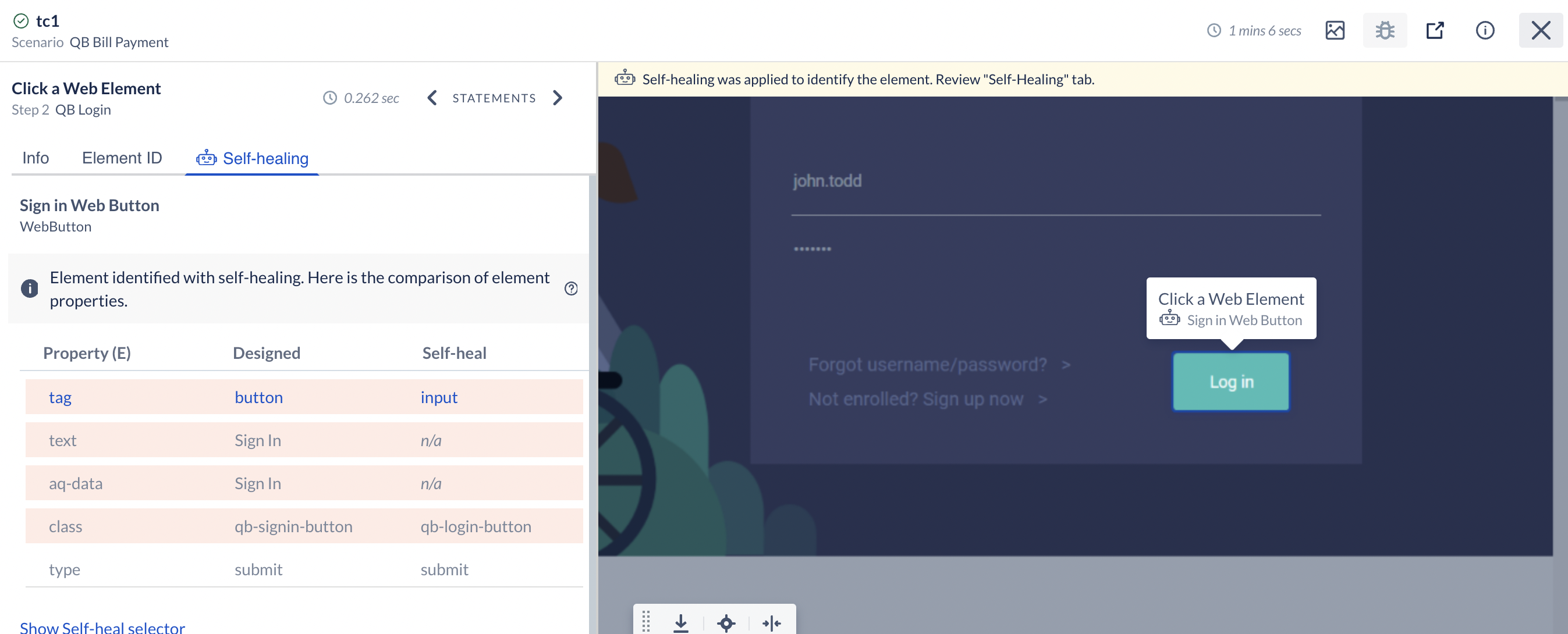 Exploratory View of Test Case Result