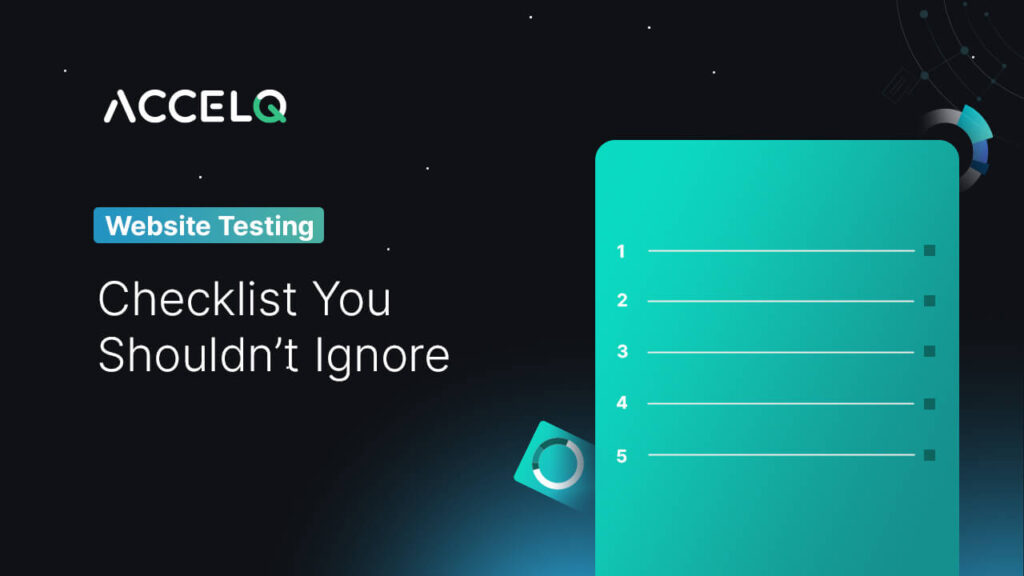 Website testing checklists-ACCELQ