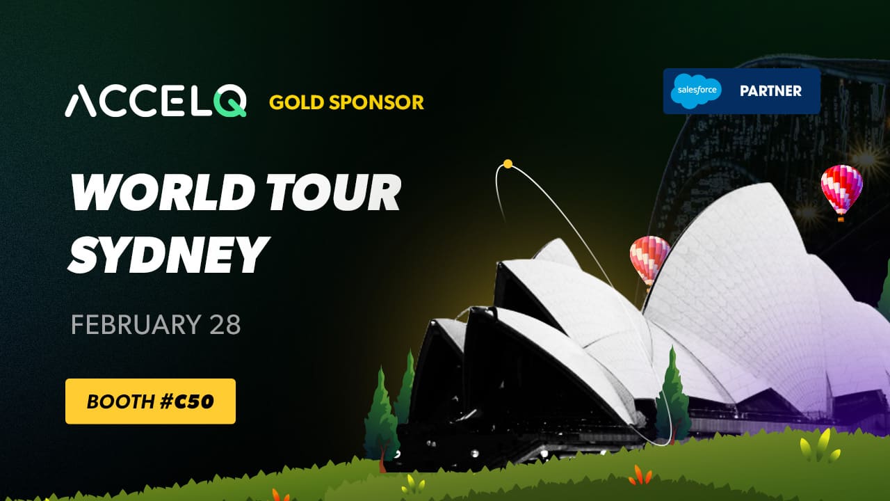 ACCELQ returns as a Gold Sponsor at World Tour Sydney 2024