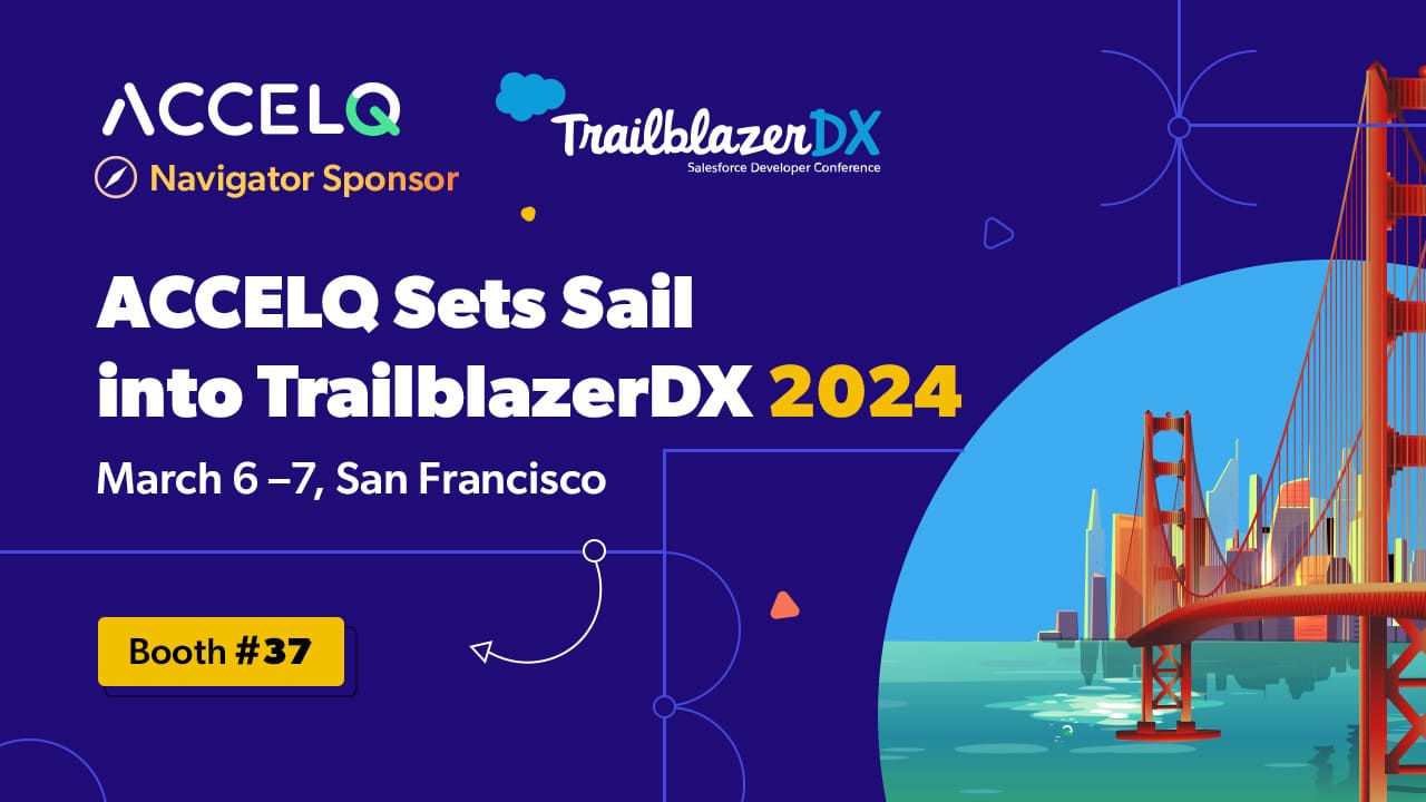 ACCELQ navigator sponsors at TrailblazerDX