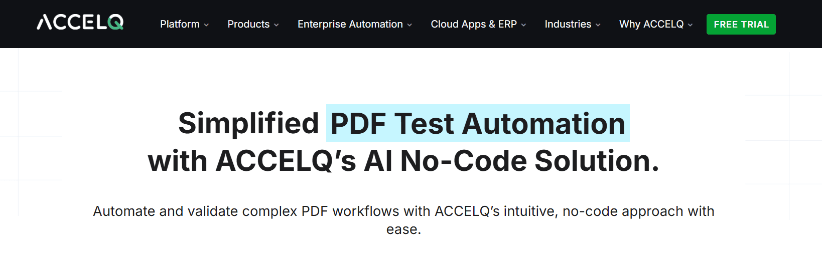 ACCELQ PDF Test Automation